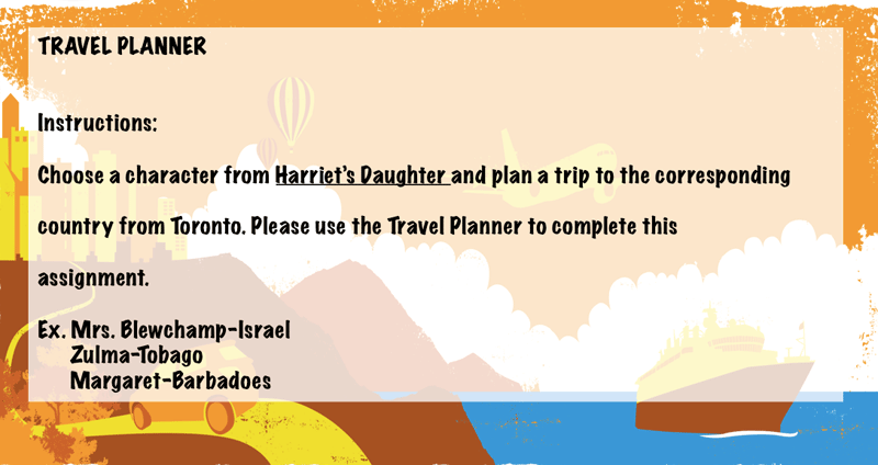 Image and text for the travel planner exercise