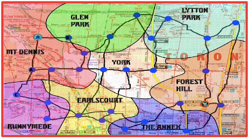 Image of Toronto districts for the Mapping Emancipation exercise