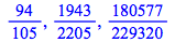 `/`(94, 105), `/`(1943, 2205), `/`(180577, 229320)