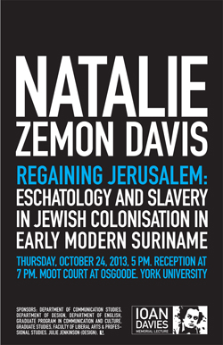 Natalie Zemon Davis 2013 lecture promotional poster