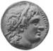 Coin of Demetrius I (337-283 BC). Greek inscription reads ΒΑΣΙΛΕΩΣ ΔΗΜΗΤΡΙΟΥ ([coin] of King Demetrius).