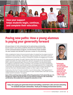 First page of the York University Annual Giving Gratitude Report