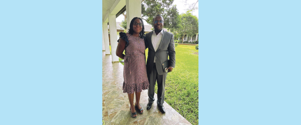 Boateng and his former professor, Fidelia Ohemeng, during the York delegation’s visit to Ghana.