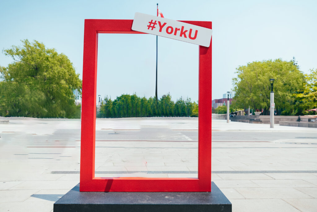 red frame with #YorkU