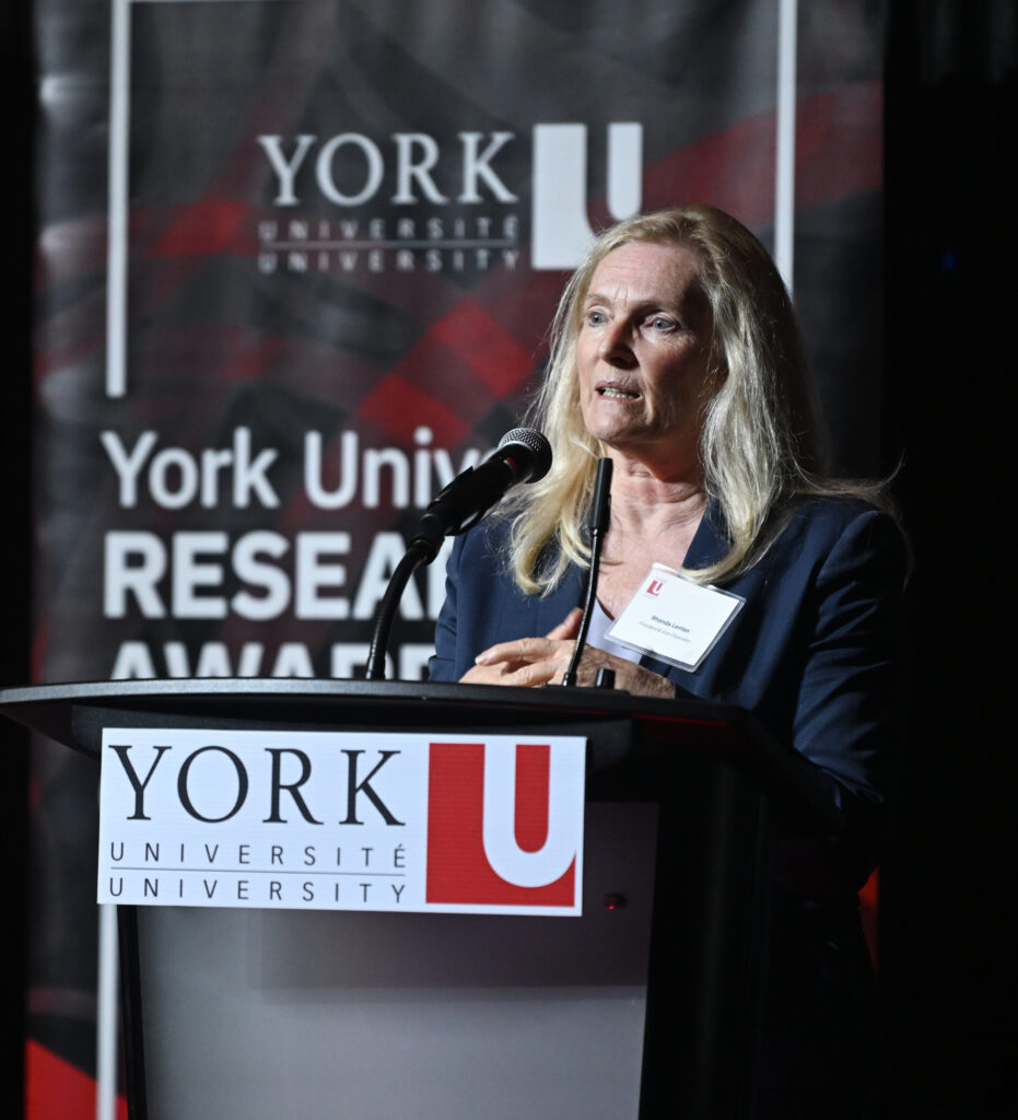 President and Vice-Chancellor Rhonda Lenton speaking at 2024 Research Awards Celebration.