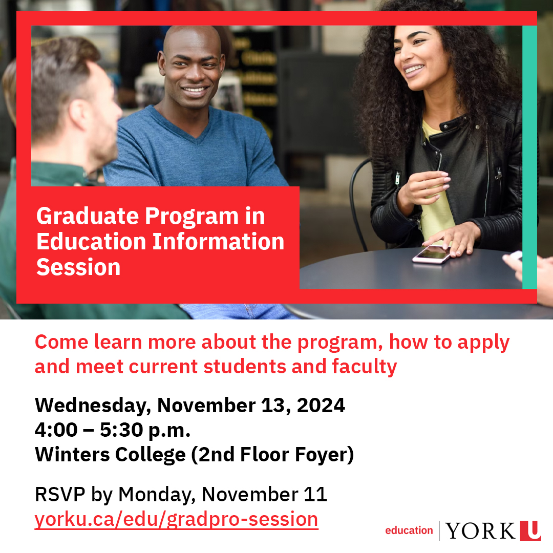 Graduate Program in Education INFORMATION NIGHT flyer