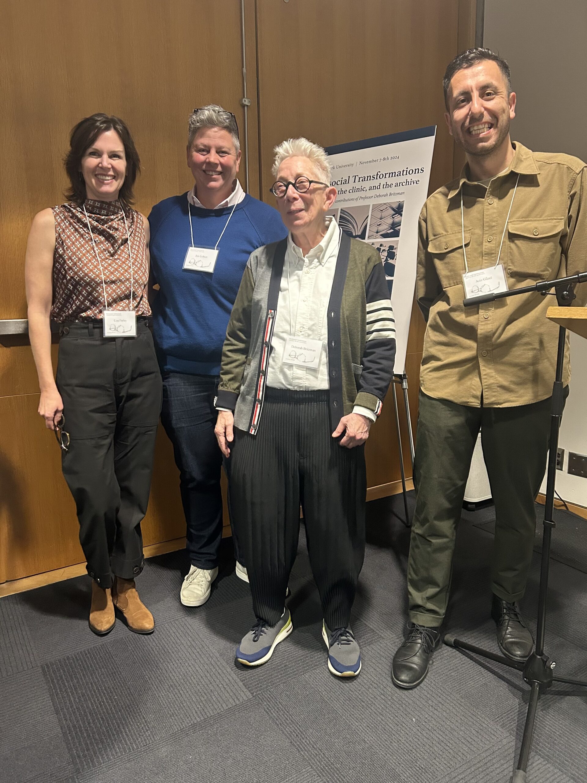 From left to right: Lisa Farley, Jen Gilbert, Deborah Britzman and Aziz Guzel 