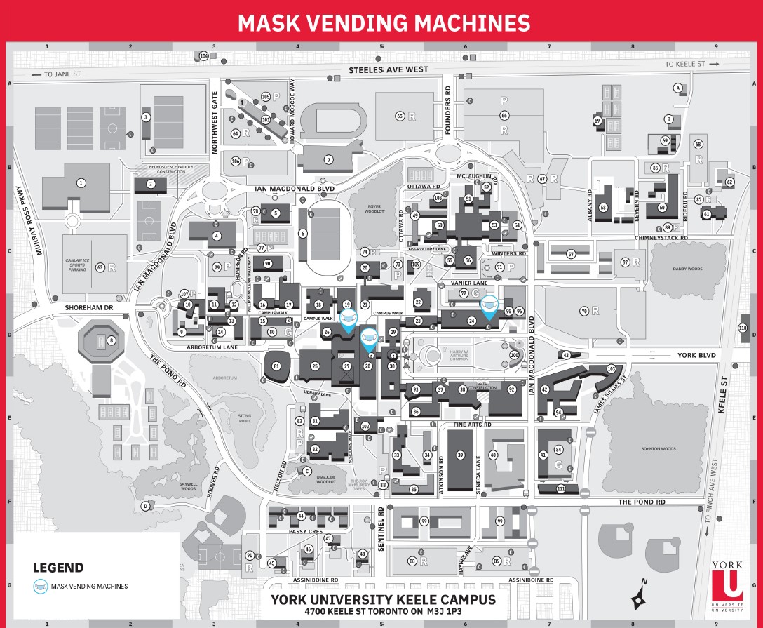 Maps for Mask Vending Machines - Facilities Services