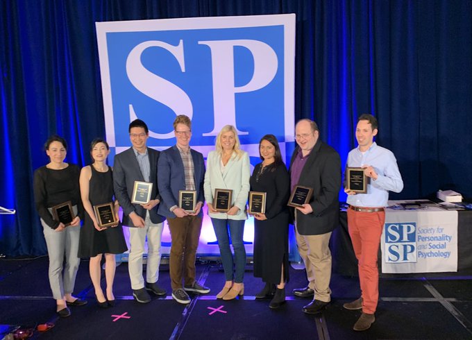 Picture of award recipients including Dr. Joey Cheng and Amy Muise