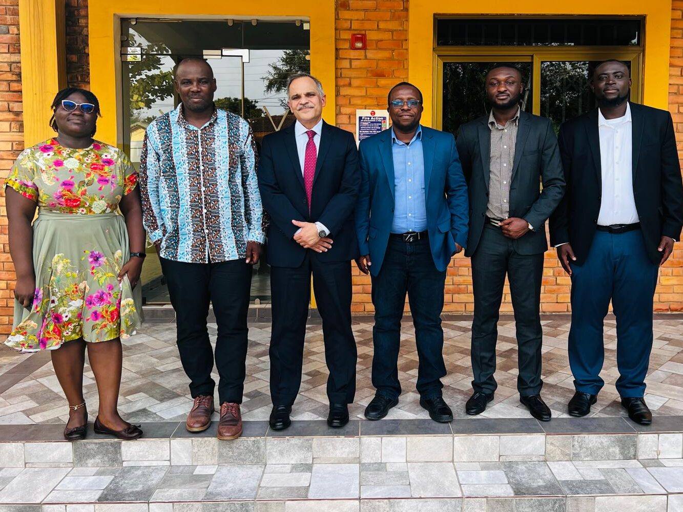 Godfred Boateng (3rd from right) and partners