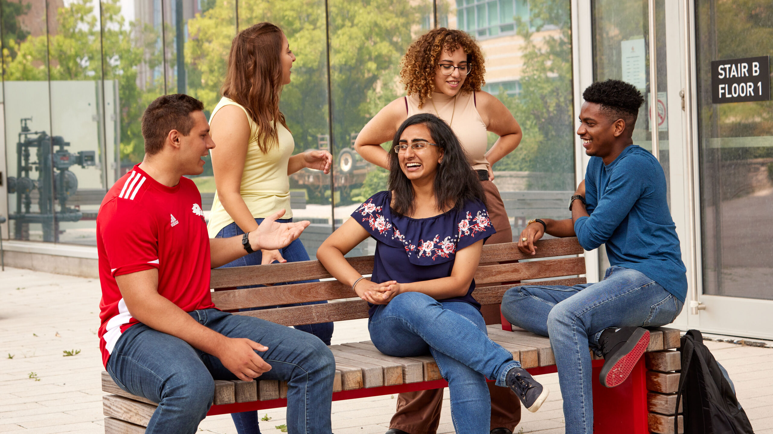 Group of students on York's Keele campus