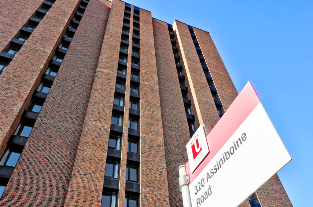 Exterior of Assiniboine Apartments on Keele Campus at York University.