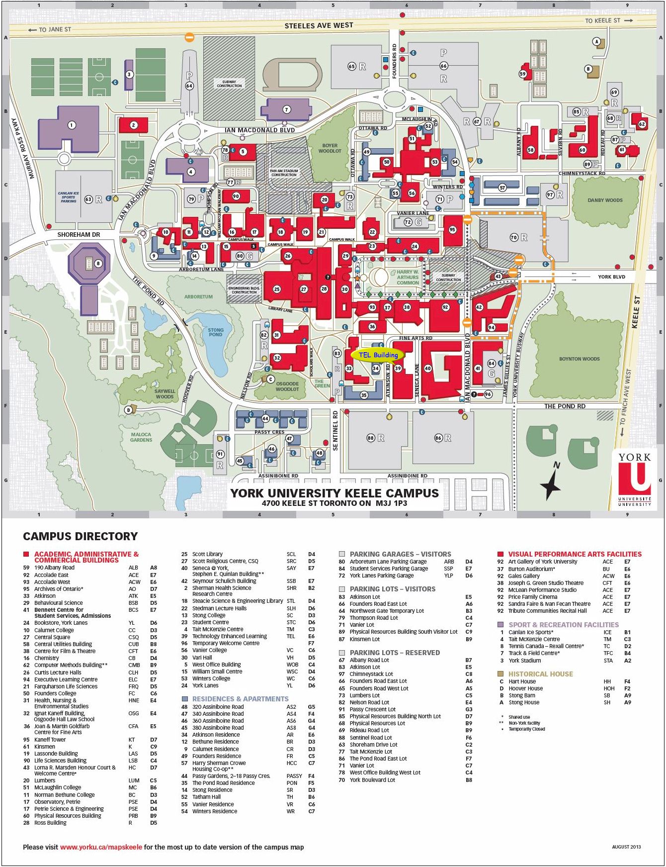 York University Keele Campus Map