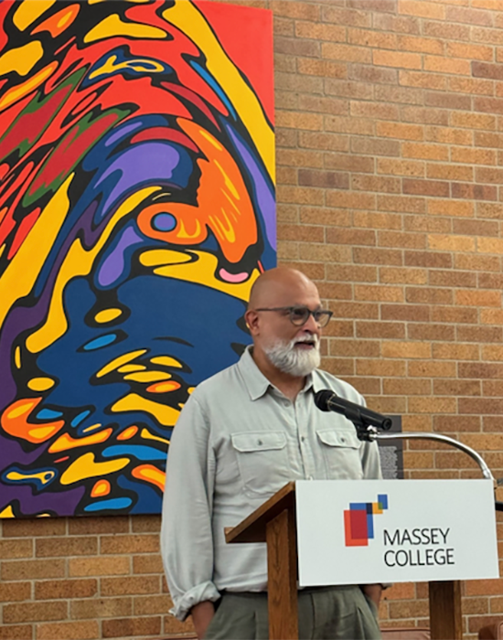 Professor Hirji at Massey College