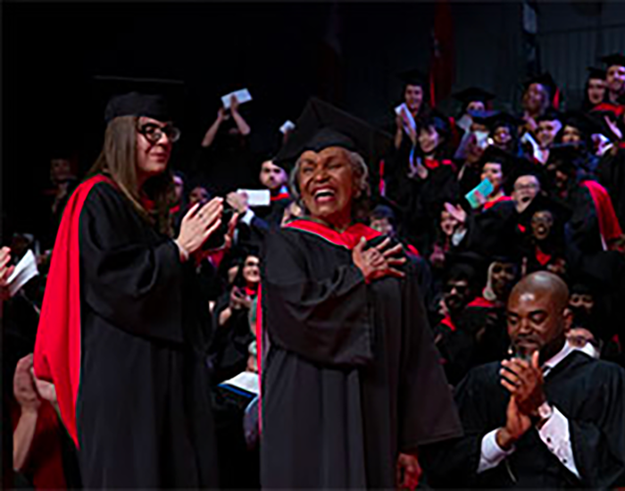 Hortense Valerie Anglin at her convocation ceremony.