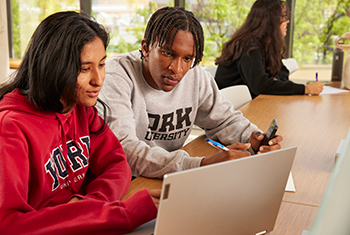 group of students studying