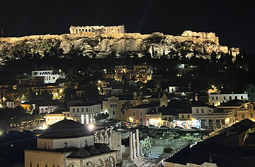 Athens at night