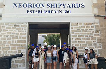 students on a field trip in Athens