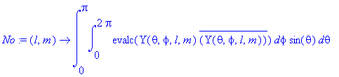 No := proc (l, m) options operator, arrow; int(int(...