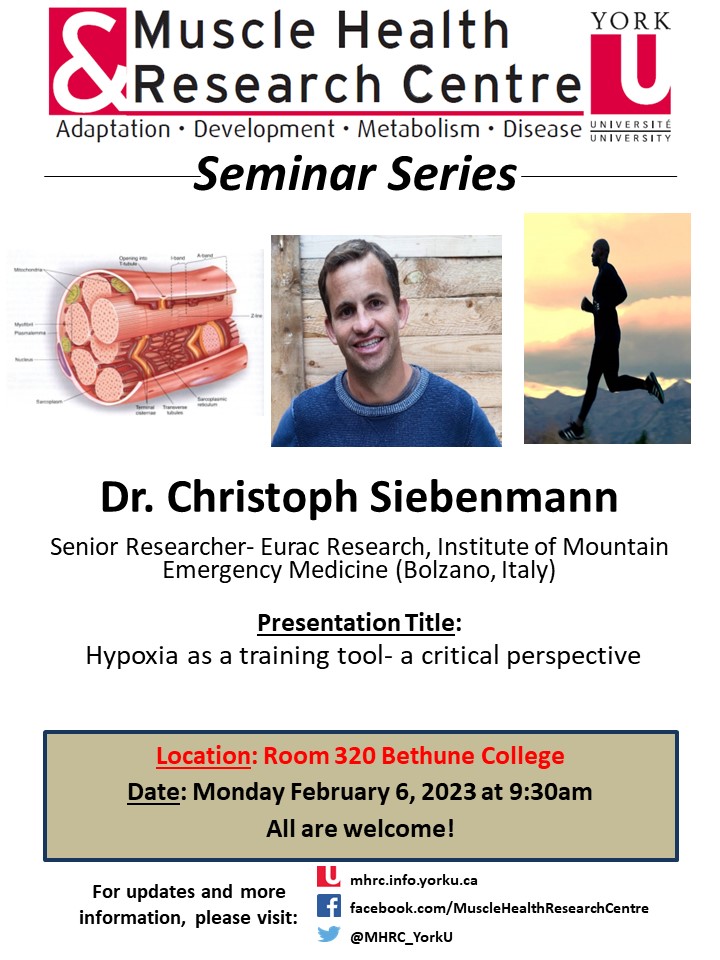 Special In- Person Seminar: Dr. Christoph Siebenmann - The Muscle ...