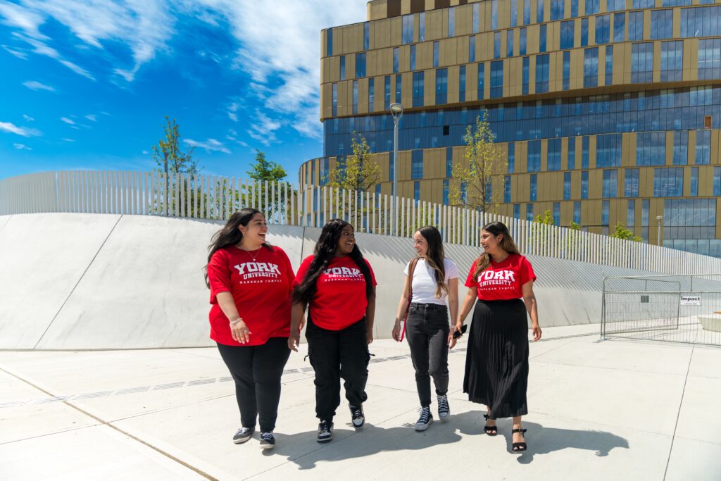 A group of students on York campus.