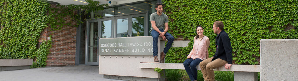 A group of students outside Osgoode Hall Law School.