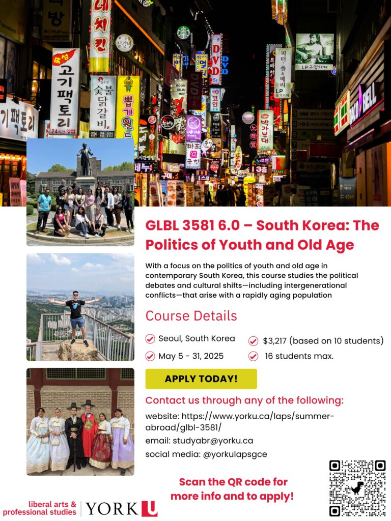 GLBL 3581 6.0 South Korea The Politics of Youth and Old Age Poster