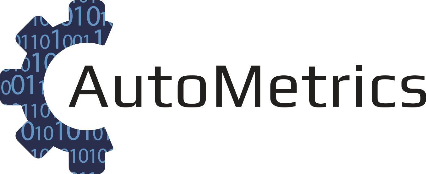 AutoMetrics Logo with an icon