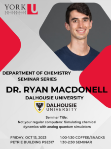 A poster for a seminar talk by Ryan Macdonell