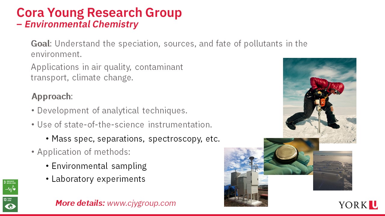 Slide showing research by Cora Young's group