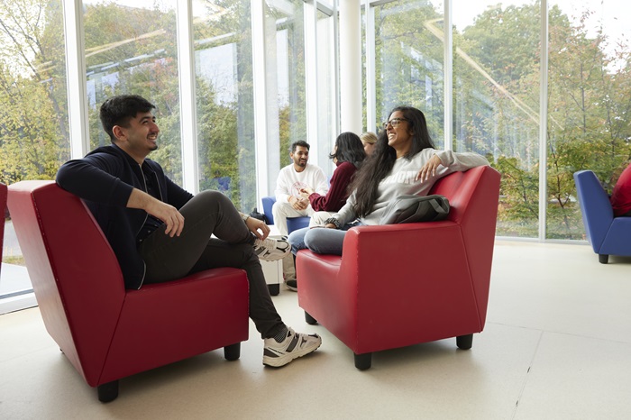 students in a lounge in Glendon Campus