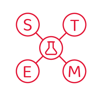 stem icon with lab equiptment