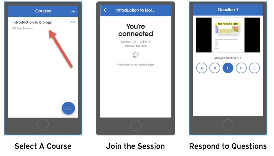 Instructions for responding to polls on iClicker