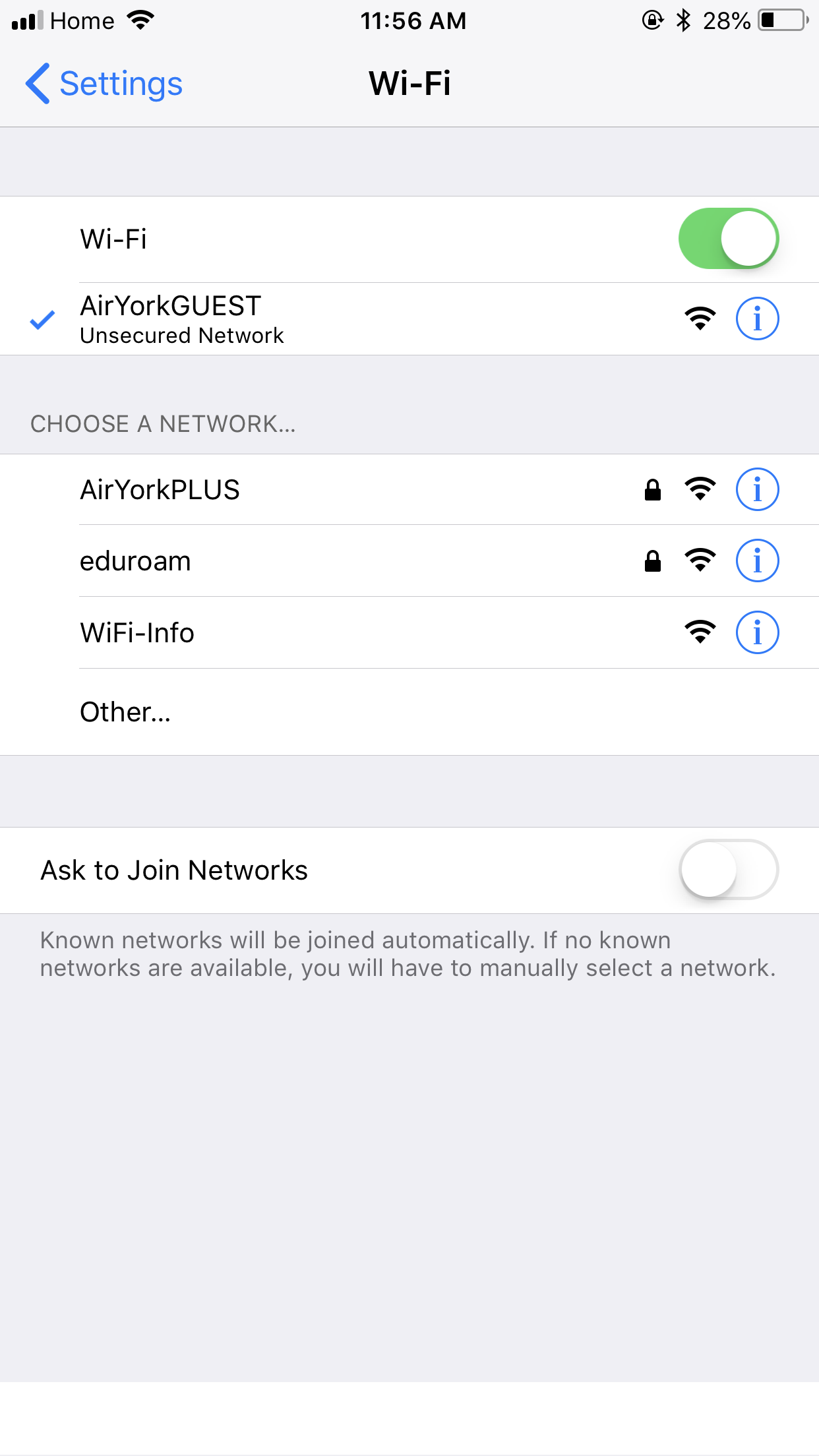 wifi list 