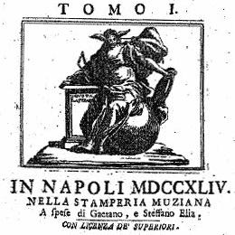 The cover of one of the rare volumes of collected works of Giambattista Vico